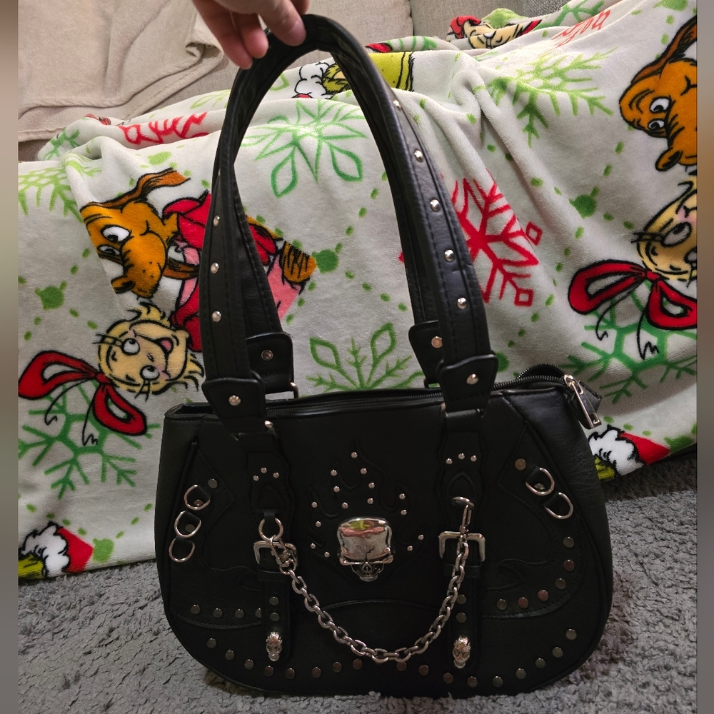 Studded Black Handbag
